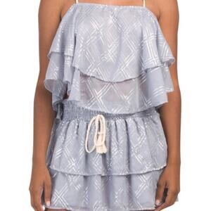 SURF GYPSY Juniors Metallic Deco Print Top M